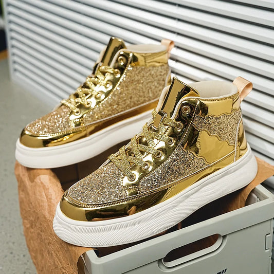 High-Top Shoes for Men, Thick-Soled Men's Shoes, Trendy Casual Shoes, Couple Sneakers