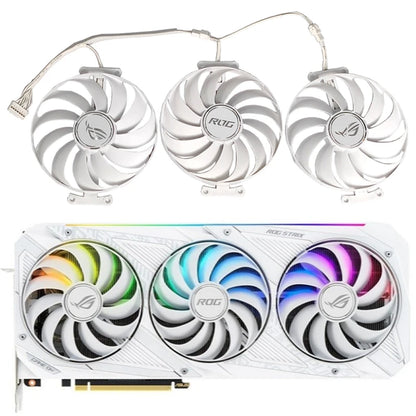 NEW 95MM 7PIN CF1010U12S RTX3070 GPU Fan，For ASUS ROG Strix RTX3090 3080TI 3080 3070TI 3070 White Graphics card cooling fan