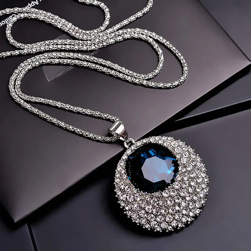 Chain Necklace Pendant Necklace Women Sweater Necklace Imitation Crystal Necklace for Women Jewelry Gifts Necklace on Neck 2023