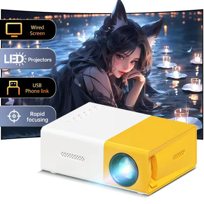 Home Theater YG300  Projector Support 1080P Decoding Built-in Audio LED Projector for Smartphone Notebook 3D Glasses As Gift