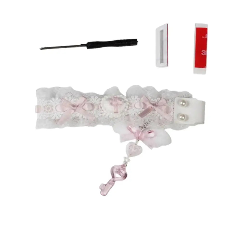 Lace Keyboard Ribbon with Snap-on Keyboard Hand-Decorated Keyboard Accessories for wootingATKDIY  Protect Keyboard Decoration