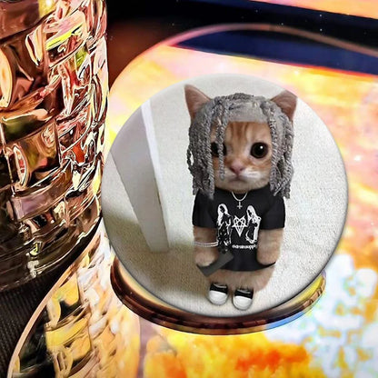 Cute Cats Meme Button Pins Funny Creative Animal Brooches Round Exquisite Tinplate Badge for Backpack Jewelry Accessories Gifts