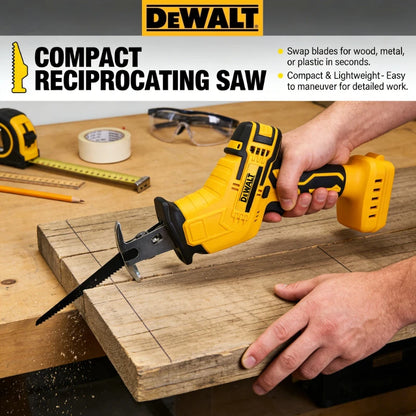 Dewalt 20V Brushless Reciprocating Saw: Multifunctional Electric Sabre Saw with Powerful Motor for Metal, Wood & Pipe Cutting
