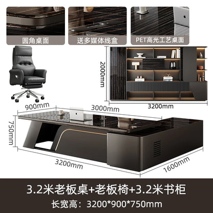 Space Saving Modern Office Desk Storage Executive Computer Office Desk Minimalist Lshaped Escritorio Oficina Office Furniture