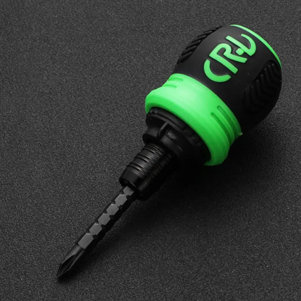Ratchet Screwdriver Set Short Handle Cross Groove Drill Head Telescopic Detachable Steel Screw Driver Repair Hand Tools