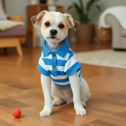 Pet Dog Polo Shirt Dog Clothes Summer Casual Clothing for Small Large Dogs Cats T-Shirt Chihuahua Pug Costumes Yorkshire Shirts