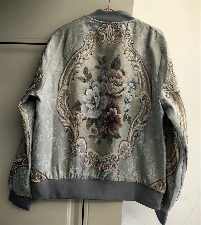 Heavy Rhinestone Embroidered Baseball Uniform Women's Jackets Coat 2025 Autumn New High-Grade Long Sleeve Loose Luxury Coats