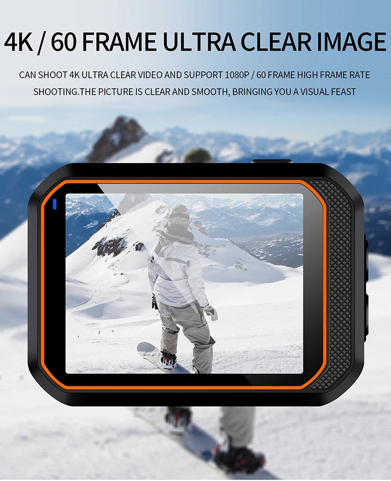 4K Dive Action Camera 4K HD With Remote Control Waterproof Sport Screen Drive Recorder 4K Sports Helmet Action Cam