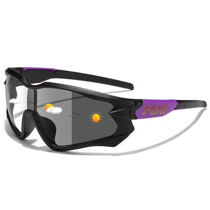 Men Women Photochromic Motorcycle Glasses Outdoor Sports Big Frame Windproof Cycling Running Hiking Goggles