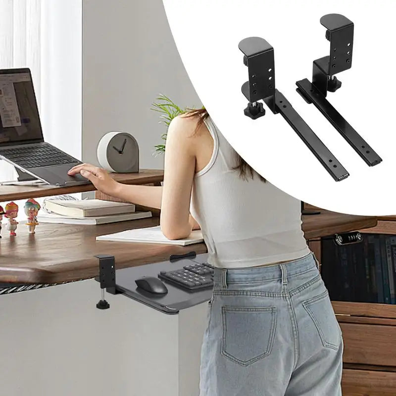 Underdesk Keyboard Drawer Keyboard Shelf Sliding Slide-Out Keyboard Drawer Keyboard Shelf Sliding Under Desk Mounted Keyboard