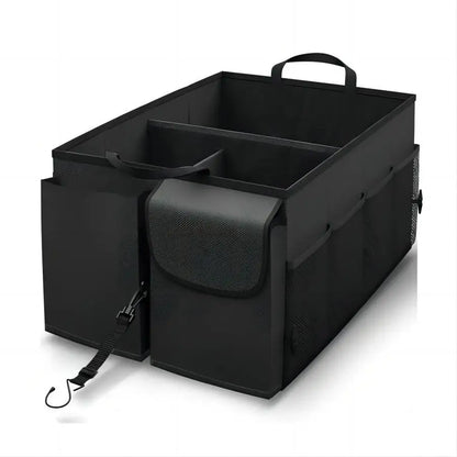 Car Trunk Organizer - Collapsible, Multi-Compartment Automotive SUV Car Organizer for Storage w/Adjustable Straps - Truck & Car