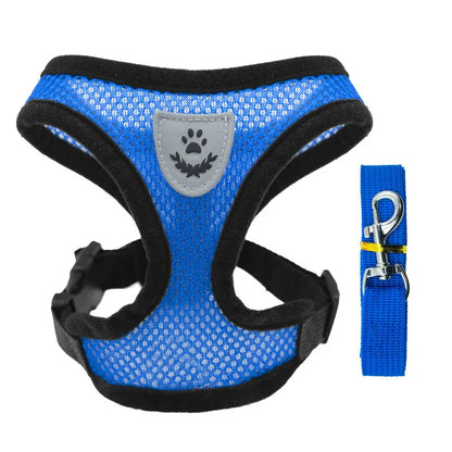 New style dog walking and cat chest strap outdoor traction rope explosion-proof and breathable chest back pet supplies