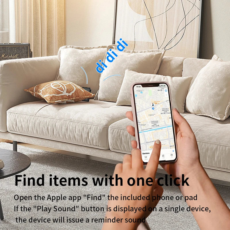 Ultradünne Tracking-Kartenhülle mit Anti-Verlust-GPS-Tracker, intelligenter Standort-Tag für die „Find My“-App auf dem iPhone, kabelloses Laden, IPX6 wasserdicht