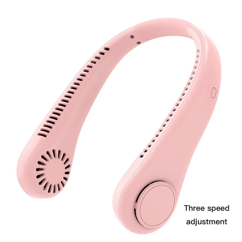 Hanging Neck Fan Digital Display Power Ventilador Bladeless Neckband Fan Portable Mini Air Cooler USB Rechargeable Electric Fans