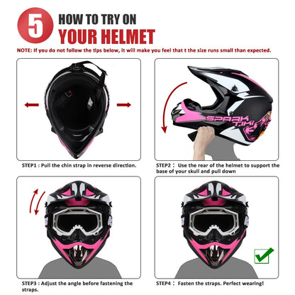 Full face motorcycle helmet for mountain bike  off-road  classic, MTB, racing, motocross, downhill, downhill