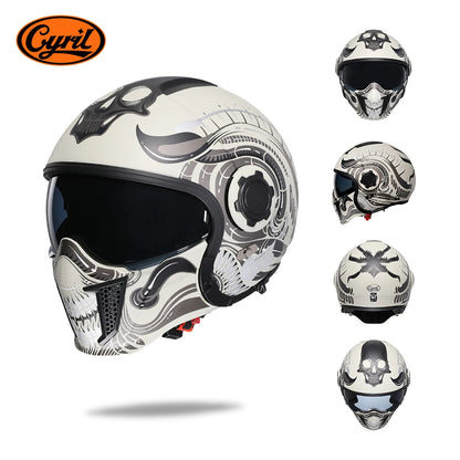Helmets For Motorcycles Safety DOT ECE Certified 3/4 Open Face Helmets Motorcycle Modular Full Men Women Motorcycle Helmet Cyril