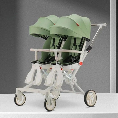 Twin strollers for two children Two seats Lightweight folding stroller Multifunctional stroller can sit and lie down