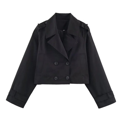 Autumn Women's Jackets 2025 New Short Windbreaker Coats Fashion Loose Autumn Jackets Women's Chic Street Elegant Outerwear Coats