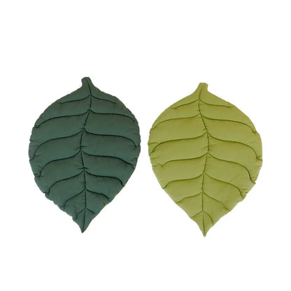 Leaf Shaped Pet Bed Mat Soft Cotton Double Sided Cushion Washable Non-slip Sleep Blanket Floor Rug Warm Sleeping Pad