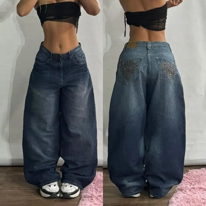 European and American Fashion Simple Stretch Jeans Women's Y2K New Fashion Harajuku Goth Sexy Slim Casual Joker Pants Streetwear