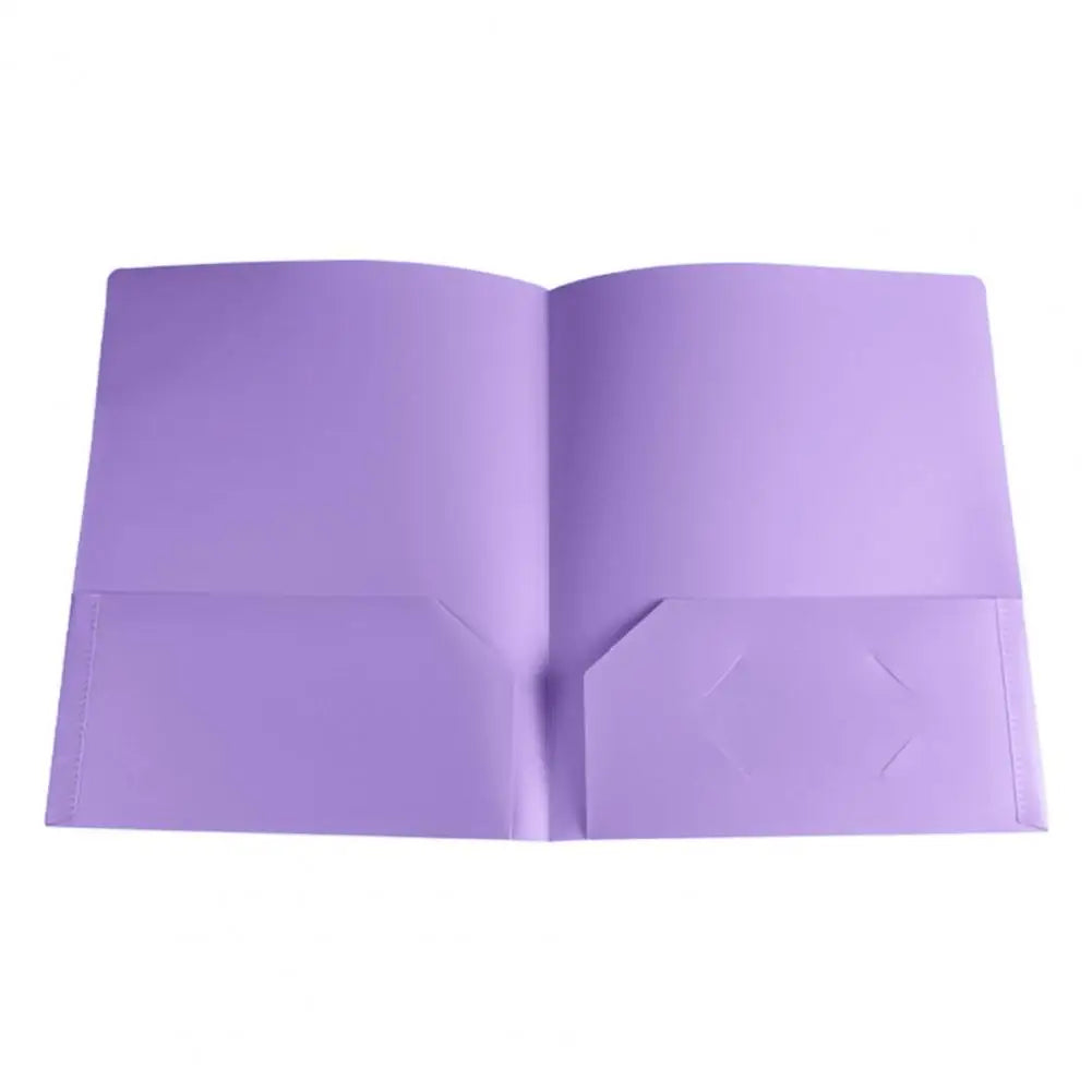 Plastic Folder with 2 Pockets Business File Organizers Card Slot Office Document Letter Size Paper Organizer Students Supplies