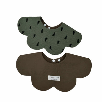 Comfortable Cartoon Baby Feeding Bib Cotton Two-sided Usable Cute Saliva Towel Washable Skin-friendly Teething Bib Newborn Care