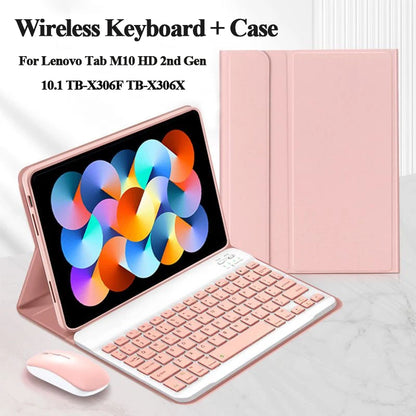 Smart Cover for Lenovo Tab M10 HD 2nd Gen Case TB-X306F TB-X306X Case Wireless Keyboard Lenovo Tab M10 HD Gen 2 10.1 Funda