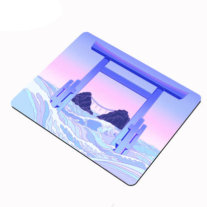 Small Mouse Pad Dreamy Girly Mousepad Gamer Purple Desk Mat Keyboard Pad Japanese-style Street Carpet Computer Mauspad 220X180