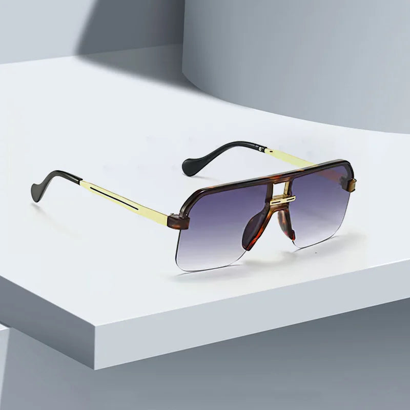 2025 New in Sunglasses for Women  Modern Fashion Transparent Frame Gradient Yellow Pink Lens Square Glasses Gift for Friend