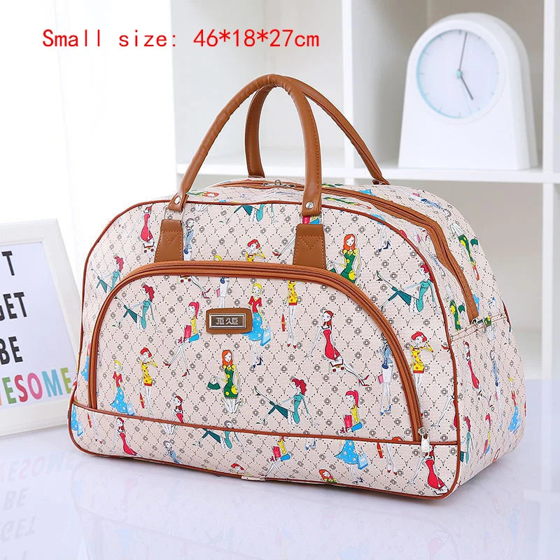 2022 Fashion Cartoon Print Travel Bags for Women Large Travel Handbag Men Weekend Multifunctional Duffle Bag Shoulder Travel Bag