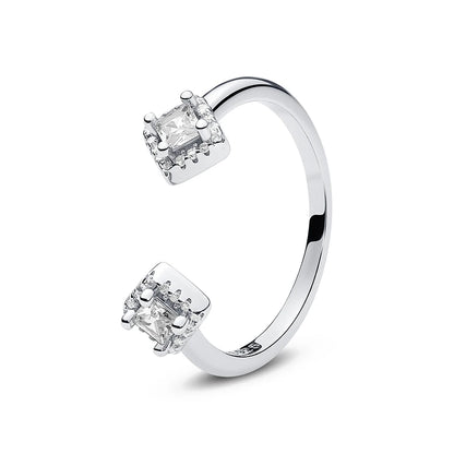 925 Sterling Silver Rings For Women Original Crown Love Heart Wishbone Engagement Wedding Rose Gold Crystal Ring Luxury Jewelry