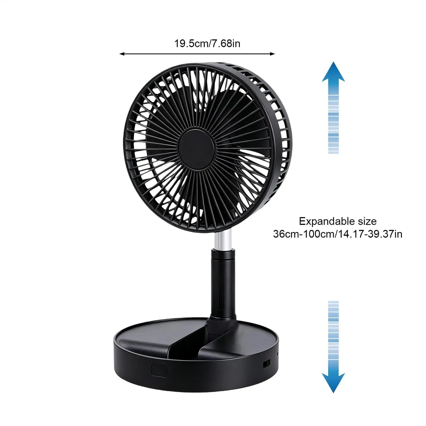 Portable Fan For Room 185-Degree Tilt Quiet Blower Silent Foldable Rechargeable Standing Fan For Home Outdoor Camping Travel