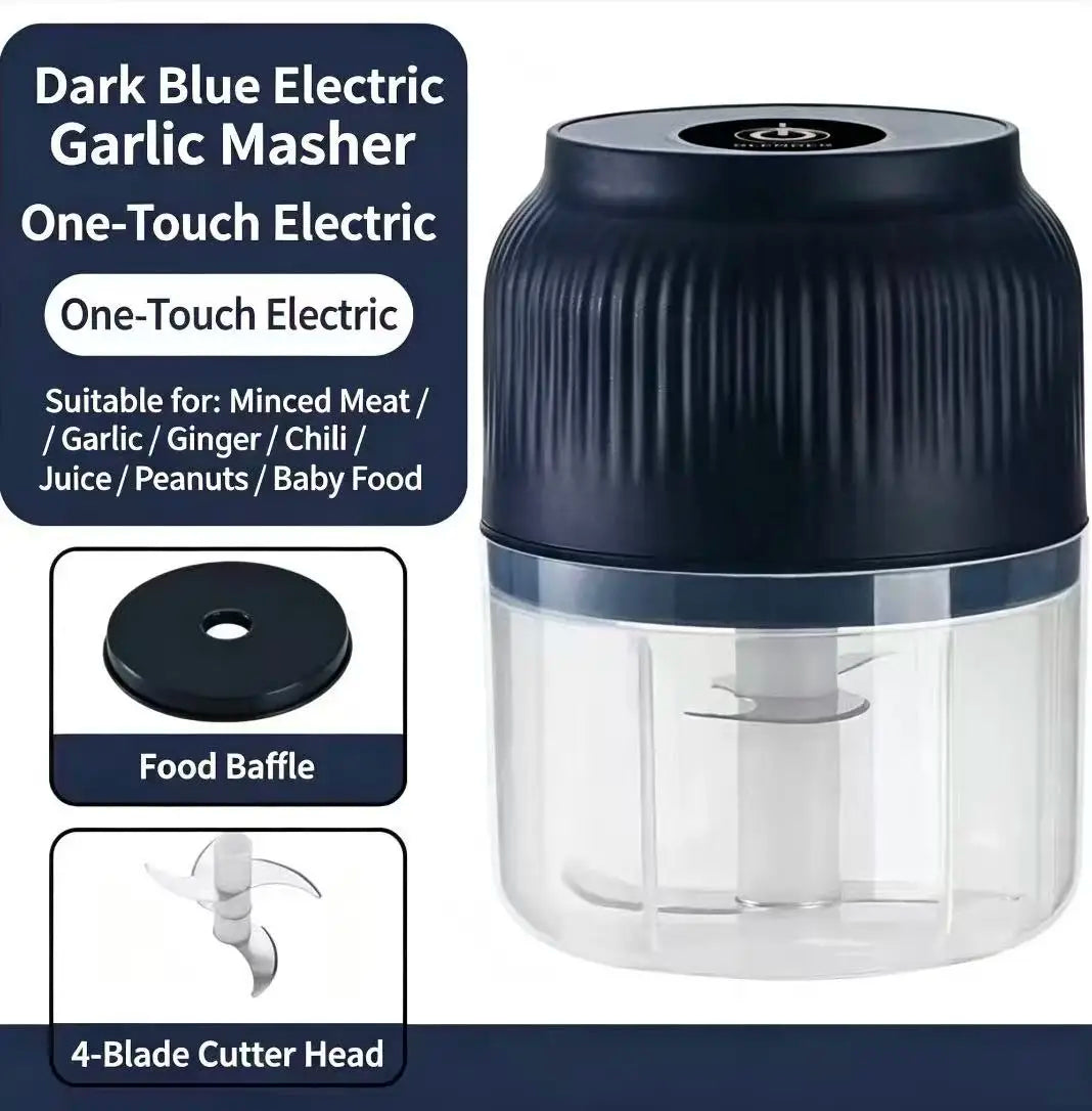 Mini Electric Garlic Masher Crusher Wireless USB Rechargeable Vegetable Chopper Garlic Crusher Food Chopper Kitchen Gadgets New