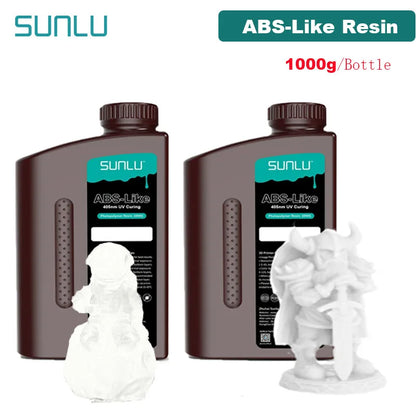 SUNLU UV ABS Like Resin 405nm 2KG 1KG/ Bottle Low Odor And Low Shrinkage For LCD 3D Printer Printing Material 3D Printing