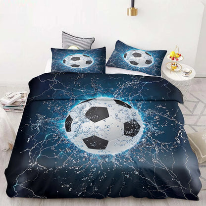 Football Duvet Cover Set Comforter Bedding 3d Children'S Bedding Set 3-Piece 1 Quilt Cover King Size