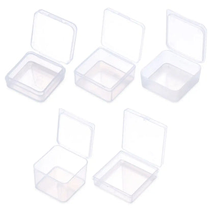 1Pcs Plastic Transparent Storage Box Small Items Sundries Jewelry Organizer Case Beads Container Pill Chip Box Tools Accessories