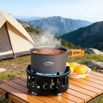 21000W Seven Star Stove Outdoor Portable Card Stove Outdoor Stove Camping Cookware Windproof and Fierce Fire Gas Stove Gas Stove
