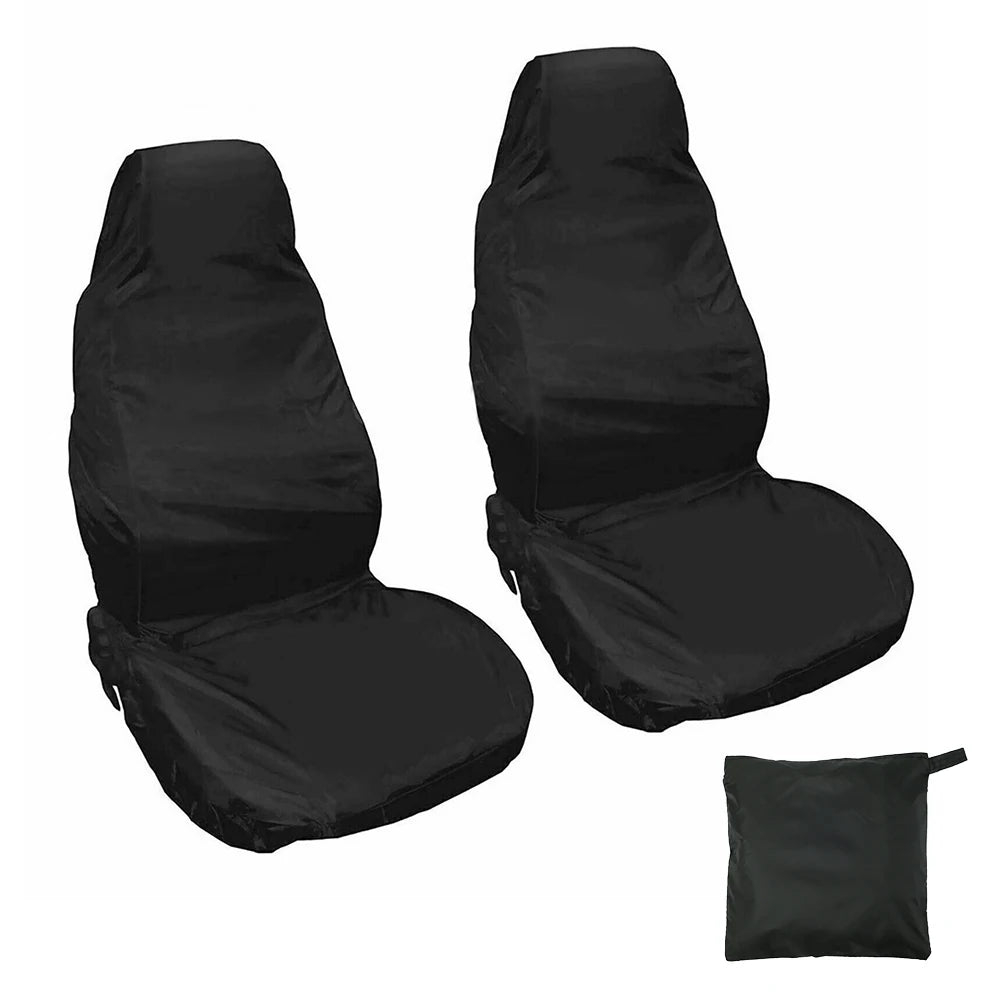 2PCS Car Seat Cover Universal Car Seat Protectors Waterproof Car Front Seat Covers Heavy Duty Foldable Polyester Car Seat Cover