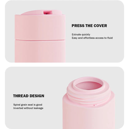 Travel Bottles Leak Proof 4 in 1 Containers for Toiletries Refillable Plastic Bottles with Lid Spray Lotion Shampoo