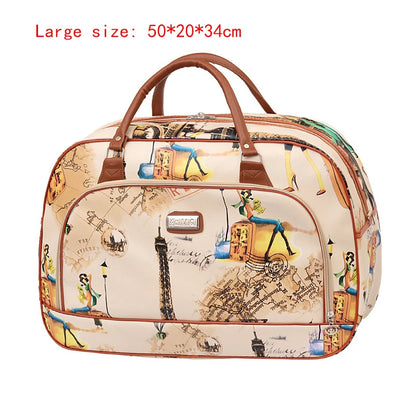 2022 Fashion Cartoon Print Travel Bags for Women Large Travel Handbag Men Weekend Multifunctional Duffle Bag Shoulder Travel Bag