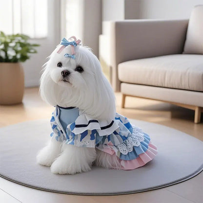 2025 Spring Summer Dog Clothes Thin Puppy Dress Lolita Luxury Dog Clothing chihuahua Apparel Dresses Pet Costume for Small Dogs