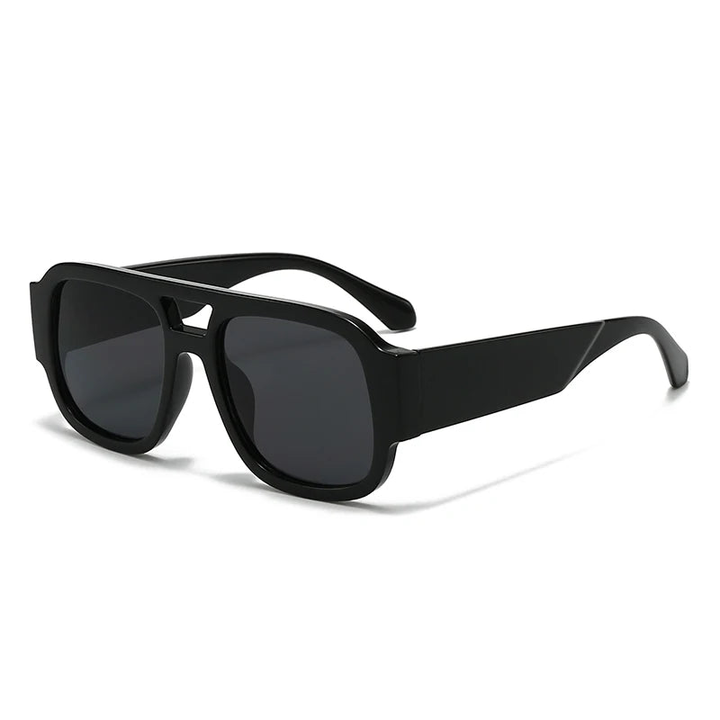 Protective Glasses 1/4 Sets Large Frame Double Bridges Square Sun Glasses Women Candy Color Men Eyeglasses Outdoor Sports Shades