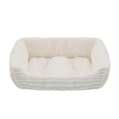 Pet Cat Dog Bed Cozy Square Plush Kennel Puppy Sofa Bed Small Large Dog Sleep Pad Portable Pet Bed Nest Pet Supplies Accessories