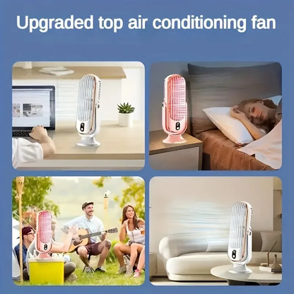 Portable USB Fan | 5 Speeds, 720° Swivel, Quiet Cool Breeze, Air Circulation, Indoor/Outdoor Use, Ideal For Home, Office, Trave
