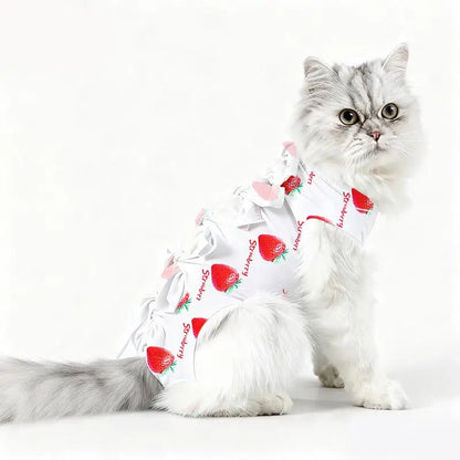 *Pet Neutering Suit Cat Postoperative Recovery Anti Licking Clothing Adjustable Cat Wound Protective Clothes Pet Supplies