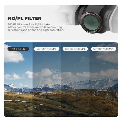 Freewell 3 Pack Magnetic Filters ND, UV, CPL, ND/PL, Glow Mist 1/4 Filter Compatibility DJI Neo 2 Camera Photography Accessories