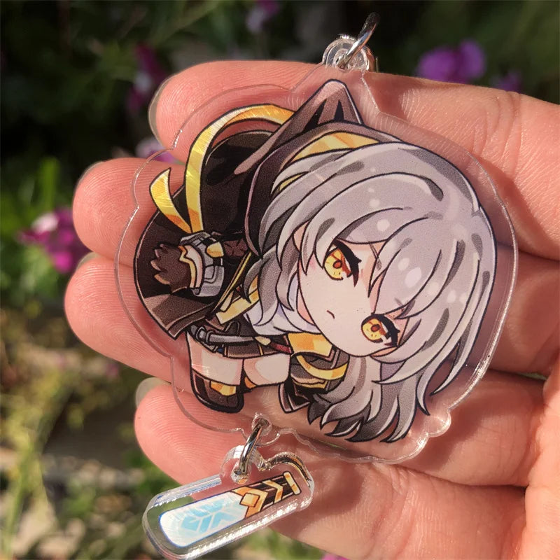 Honkai: Star Rail Kafka March 7th Dan Heng Clara Pom-Pom Cosplay COSTUME Keychain Accessories Key Chain Pendant Prop Xmas Gift