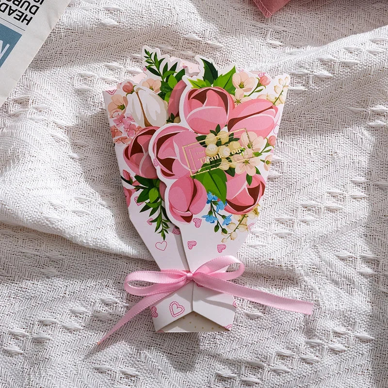 Creative Carnation Thanks Flowers Postcard Exquisite Beautiful Greeting Card Floral Birthday Cards Teacher Day Birthday Gifts