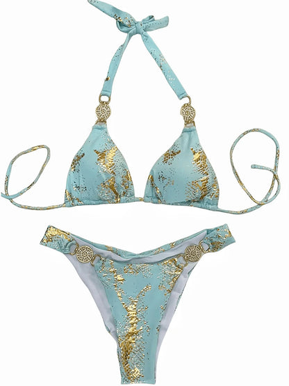 Bikinis Women White Snake Skin Print Rhinestone Micro Swimsuit 2025 Luxury Brazilian Push Up Beach Bathing Suit Thong Swimwear