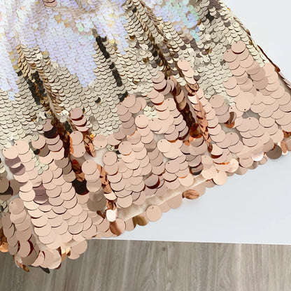 Summer sequin high waist mini skirt European and American style slim fit pure sexy hot girl